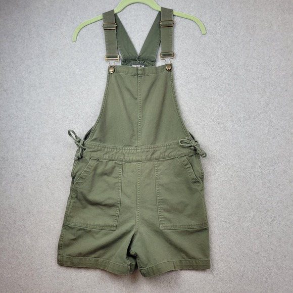 Toad&Co Shortalls Womens XS Olive Molera Organic Cotton Utility Pockets T1312104 - Picture 1 of 13